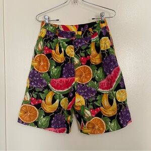 Vintage Fruit Print Shorts - so colorful!